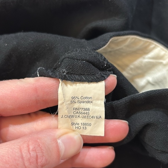 J. Crew Minnie Black Twill Stretch Crop Pants sz 4 - Picture 9 of 11
